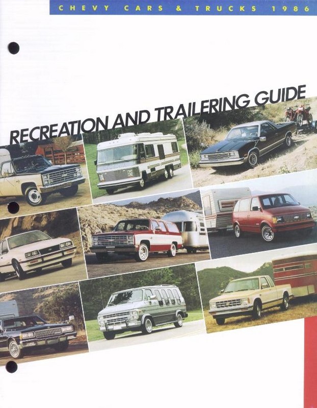 1986 Chevrolet Recreational Vehicles Brochure Page 18